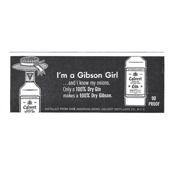 Vintage Calvert Distilled London Dry Gin Advertisement Print - Picture 1 of 2